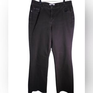 Levis Womens Black Boot Cut 580 Denim Jean Size 15m Rhinestone Casual